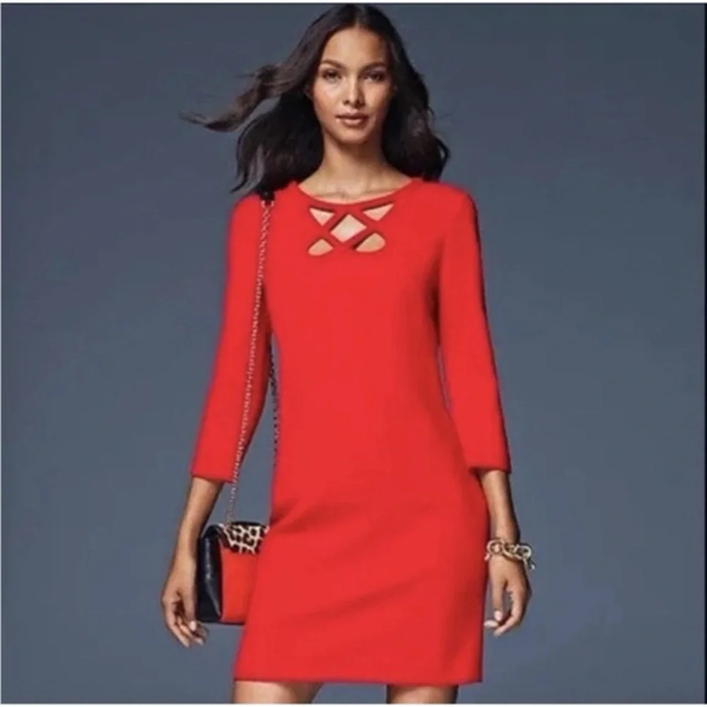 DIANE VON FURSTANBURG DVF Poppy Red Carmen Cutout Mini - Picture 3 of 12